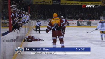 Suspension provisionnelle et ouverture d'une procédure contre Yannick Blaser pour sa charge sur Marco Pedretti