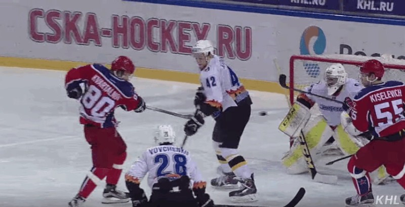 Un but original en KHL