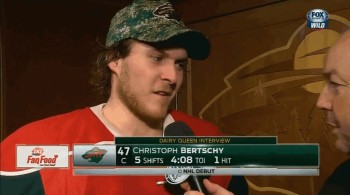 Interview de Christoph Bertschy après ses débuts en NHL
