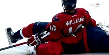 Un échauffement particulier pour Justin Williams et Braden Holtby