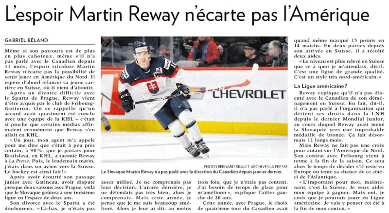 Martin Reway n’écarte pas l’Amérique
