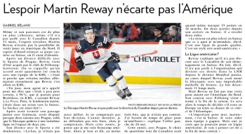 Martin Reway n’écarte pas l’Amérique