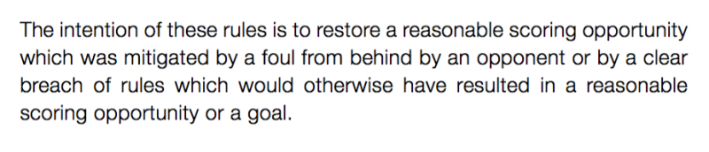 Le coin de l'arbitre : le tir de pénalité
