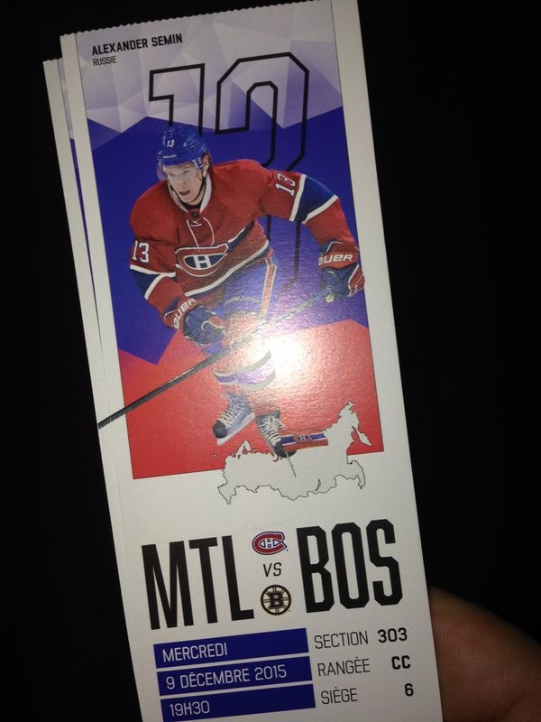 Mauvais timing pour les billets de match du Canadien