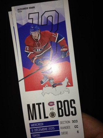 Mauvais timing pour les billets de match du Canadien