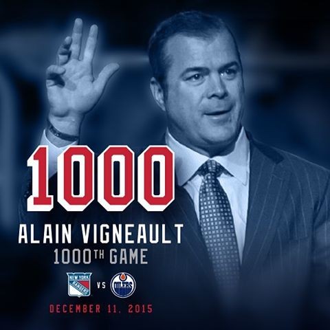 Une défaite pour le 1'000ème match d'Alain Vigneault en NHL