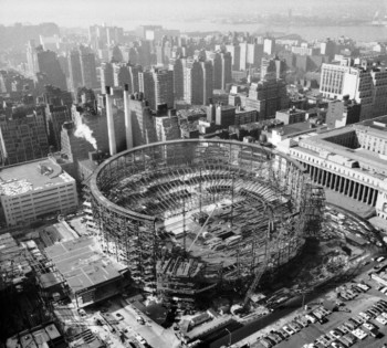 Rétro : construction du Madison Square Garden en 1966