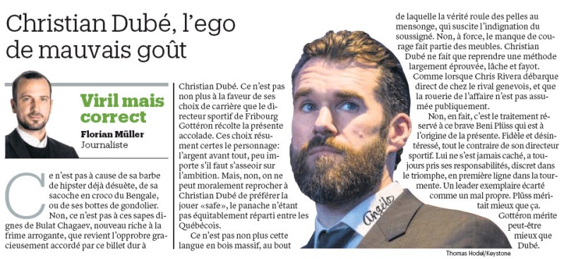 Christian Dubé, l'ego de mauvais goût