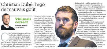 Christian Dubé, l'ego de mauvais goût