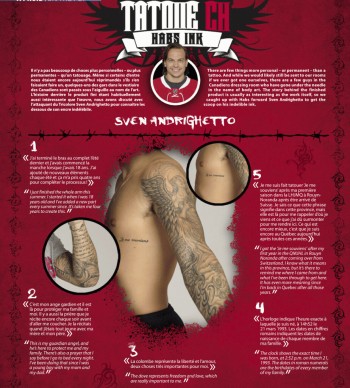 Sven Andrighetto nous parle de ses tatouages
