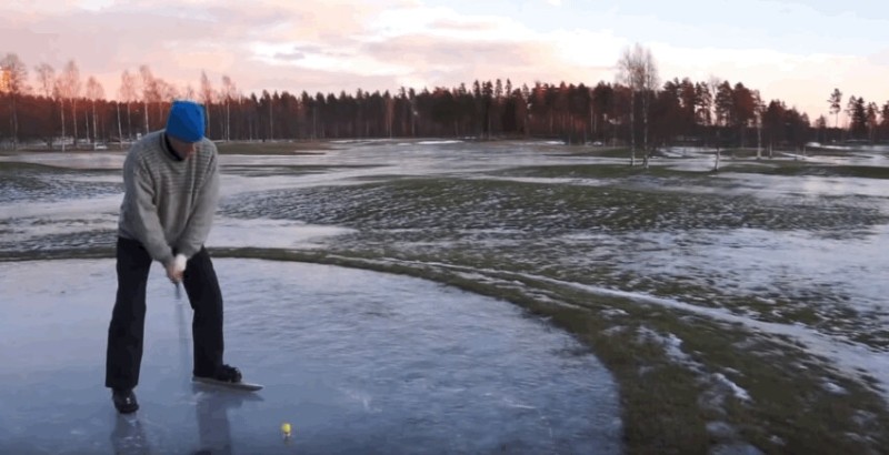 Le golf en version hivernale