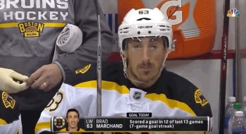 Brad Marchand balance Mark Borowiecki