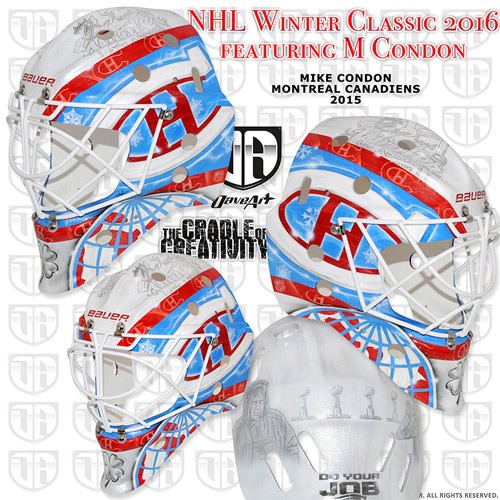 Les masques de Mike Condon et Jonas Gustavsson pour la Winter Classic