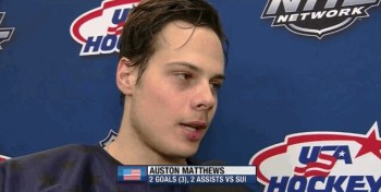 Auston Matthews revient sur la victoire face à la Suisse
