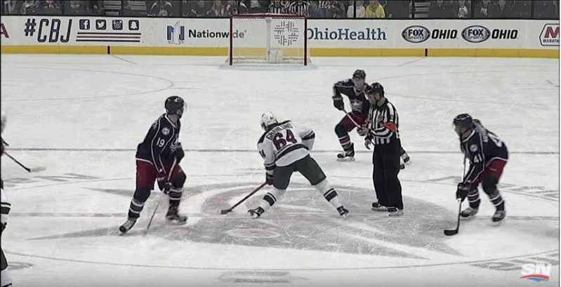 Deux buts en deux secondes entre le Wild et les Blue Jackets