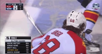 Jaromir Jagr se rate mais marque