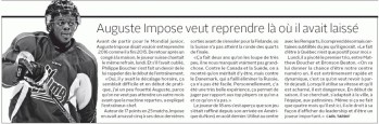 Auguste Impose veut reprendre là où il avait laissé