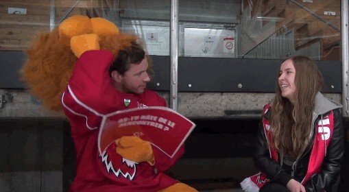 Cristobal Huet en mascotte du Lausanne HC