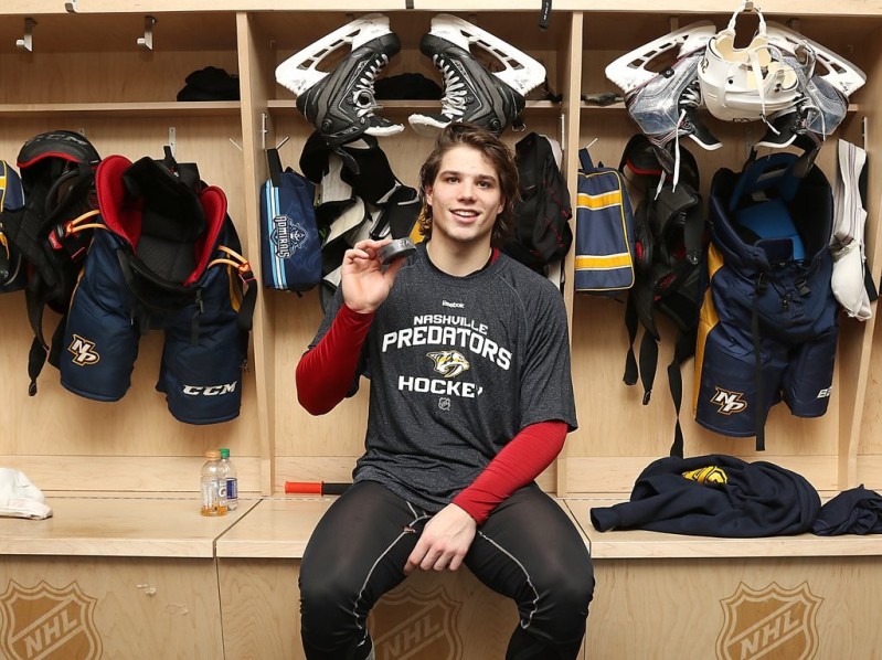 Pour la postérité : Kevin Fiala et son puck de 1er but en NHL