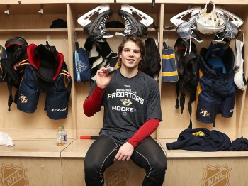 Pour la postérité : Kevin Fiala et son puck de 1er but en NHL