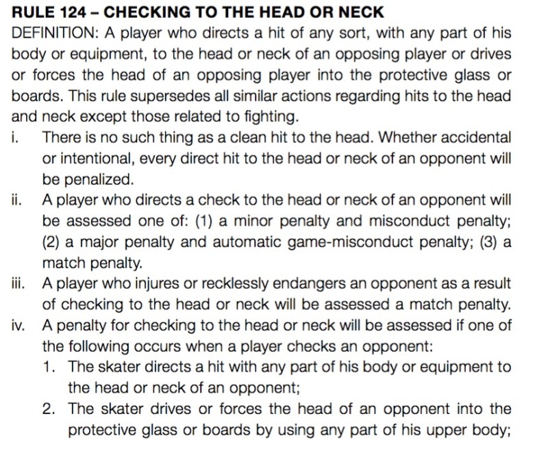 Le coin de l'arbitre : La charge à la tête
