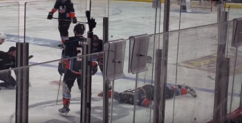 Un joueur mis KO en AHL
