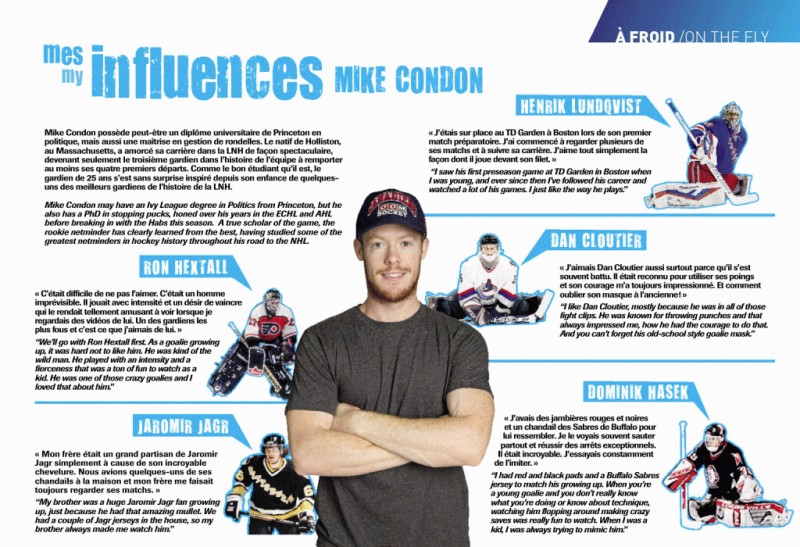 Les influences de Mike Condon