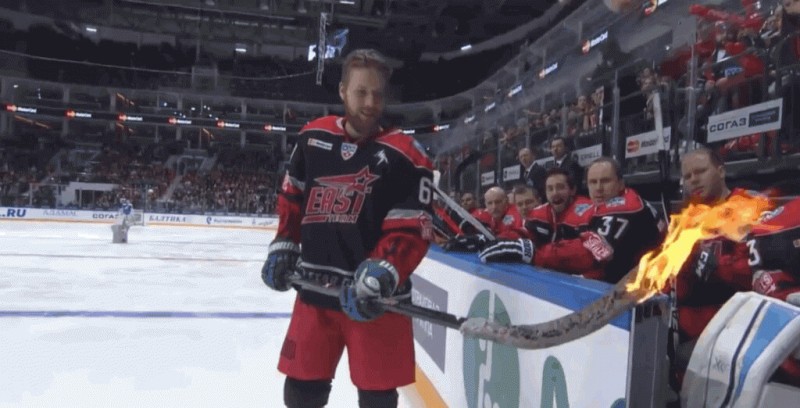 Linus Omark en feu au match des étoiles de KHL