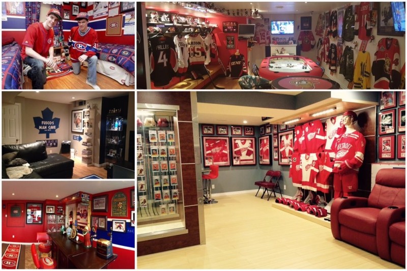 Une belle sélection d'aménagements par des fans de hockey