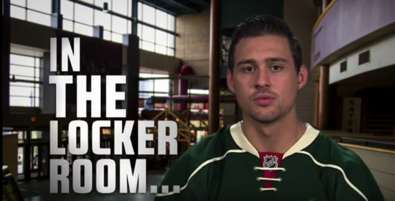 Nino Niederreiter et le Wild au sein de la campagne You Can Play