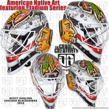 Le masque de Scott Darling pour les Stadium Series