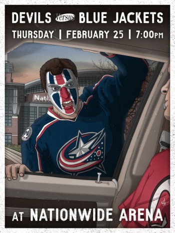 Quizz : trouvez la référence de cette affiche du match d'hier des Blue Jackets