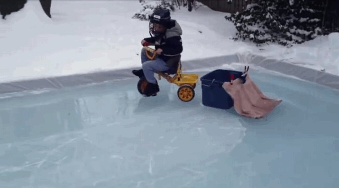 Une Zamboni bon marché pour votre jardin