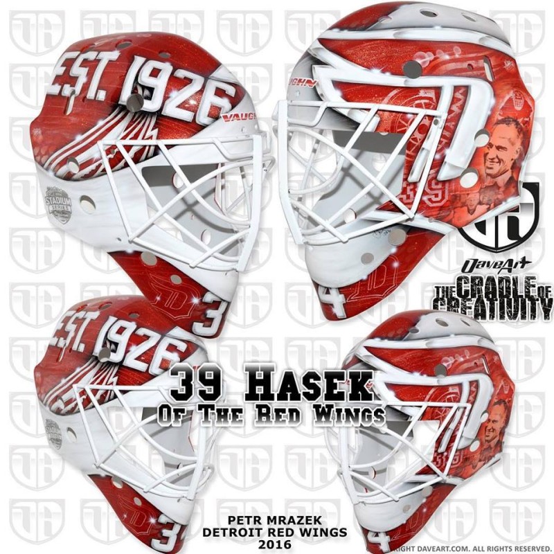Le masque de Petr Mrazek pour la Stadium Serie