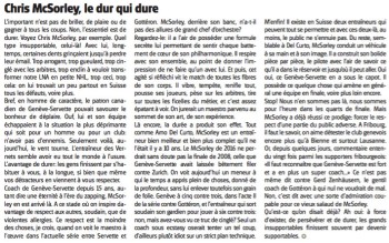 Chris McSorley, le dur qui dure