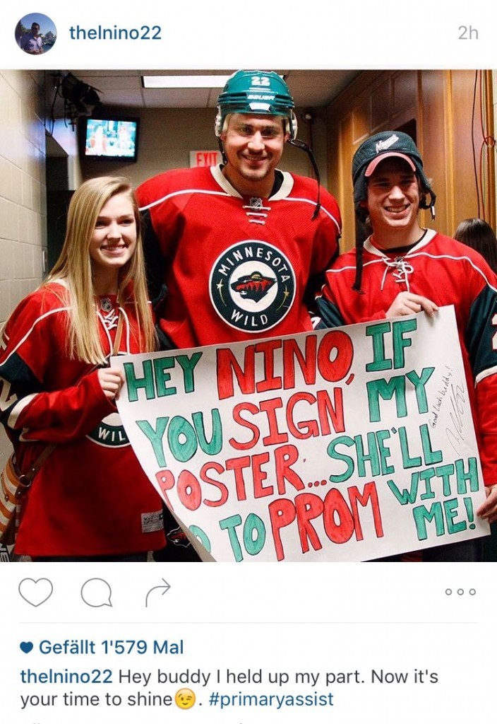 Nino Niederreiter fait un heureux