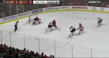 Bien belle passe de Claude Giroux à Brayden Schenn