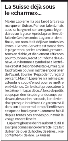 Le rêve brisé de Maxim Lapierre