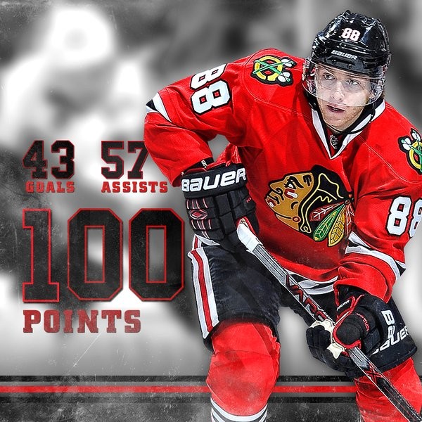 Un 100ème point cette saison pour Patrick Kane