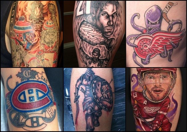Belle sélection de tatouages hockey