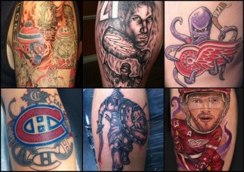 Belle sélection de tatouages hockey