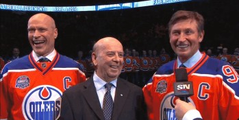 Quelques images des cérémonies des Oilers d'Edmonton
