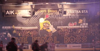 Un tifo original pour lancer la finale en Suède