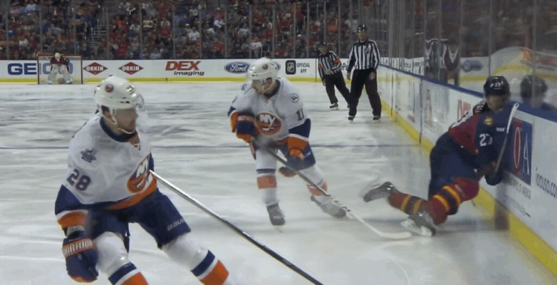 Une chute impressionnante mais sans conséquence pour Nick Bjugstad