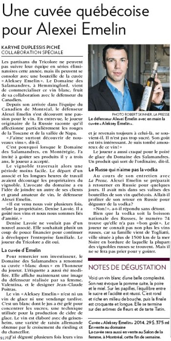 Dégustation de la cuvée Alexei Emelin