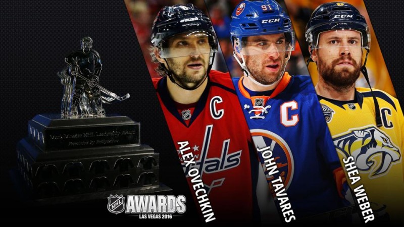 Ovechkin, Tavares et Weber finalistes pour l'award Mark Messier