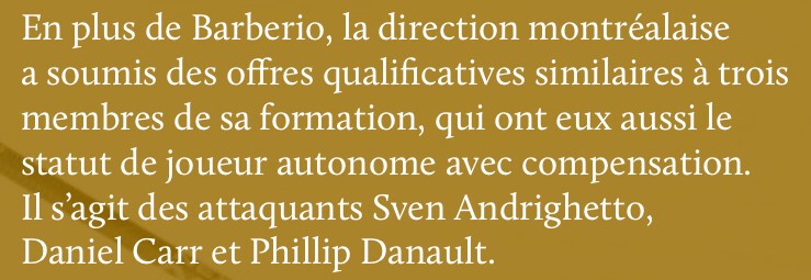 Sven Andrighetto a reçu une offre du Canadien