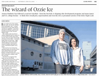 Superbe article sur le parcours d'Auston Matthews