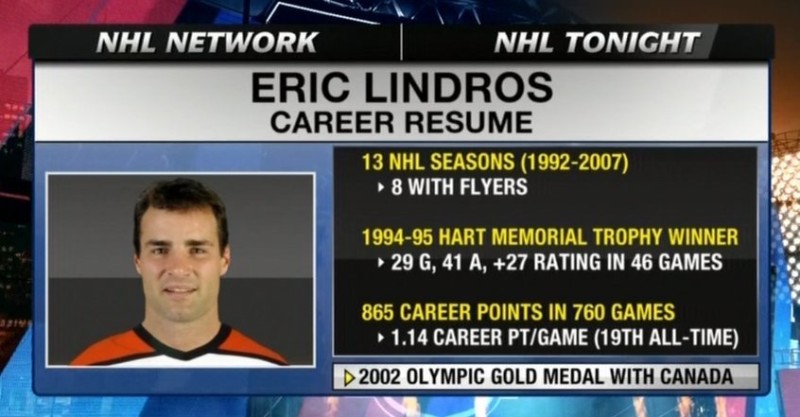 Eric Lindros, Sergei Makarov, Rogie Vachon et Pat Quinn au Hall of Fame