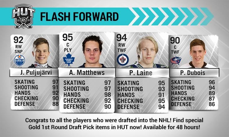 La crème du draft dans l'Hockey Ultimate Team de NHL 16
